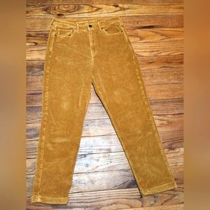 American Eagle Tan Stretch Straight Leg High Rise Corduroy Jeans Womens 6